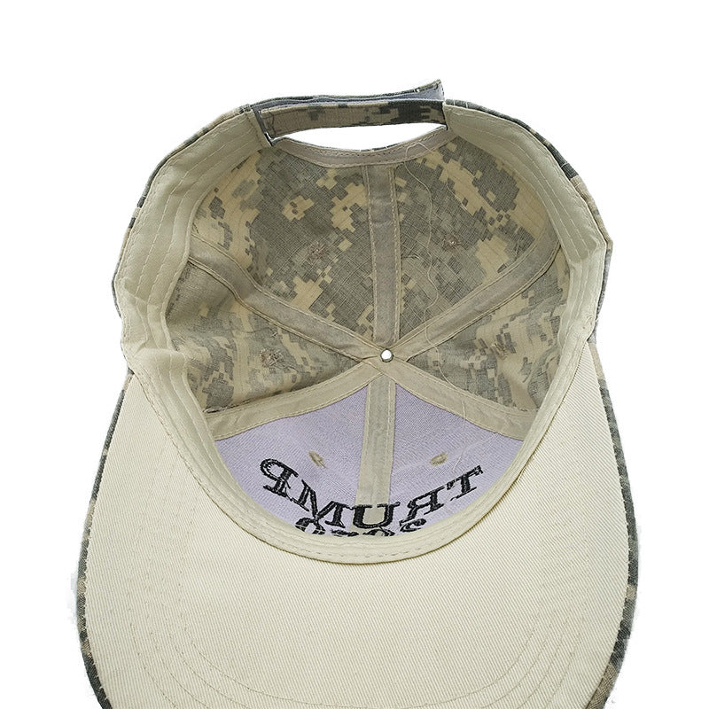 trump camouflage baseball hat embroidered cotton