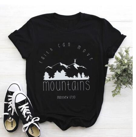 Women's mountain print T-shirt