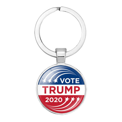 Trump Election Time Gem Keychain Pendant