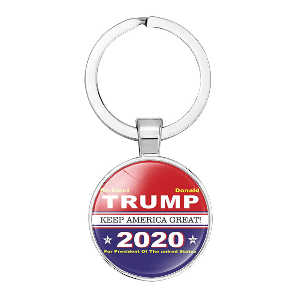 Trump Election Time Gem Keychain Pendant