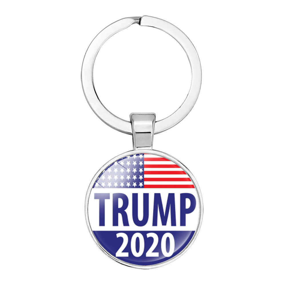 Trump Election Time Gem Keychain Pendant