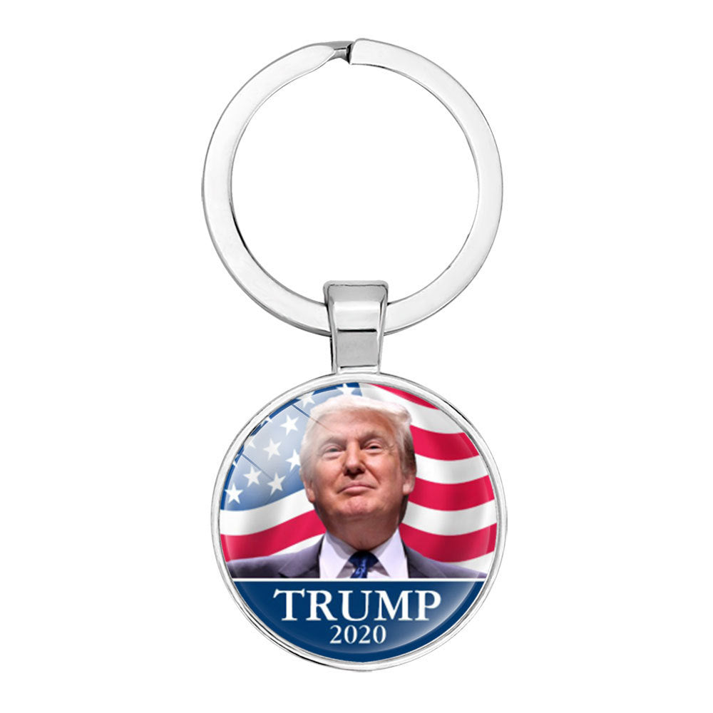 Trump Election Time Gem Keychain Pendant