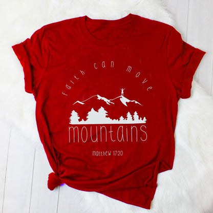 Women's mountain print T-shirt