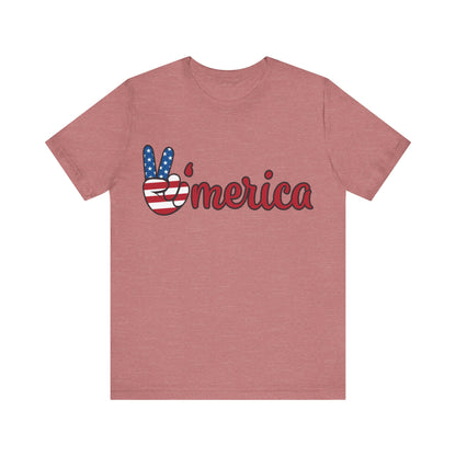 America USA "Merica" Unisex Jersey Short Sleeve Tee