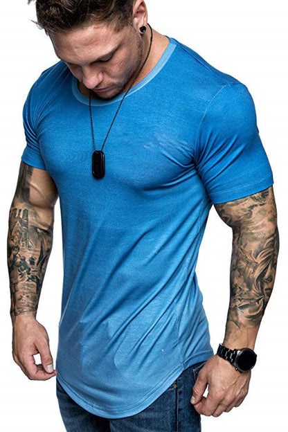 Gradient stitching men's T-shirt