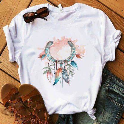 Women's t-shirt beautiful flower Dreamcatcher T-shirt