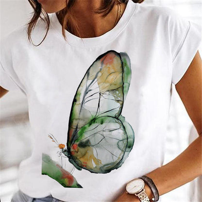 Women Dandelion T-shirts Fashion Clothing Cartoon Clothes Wa