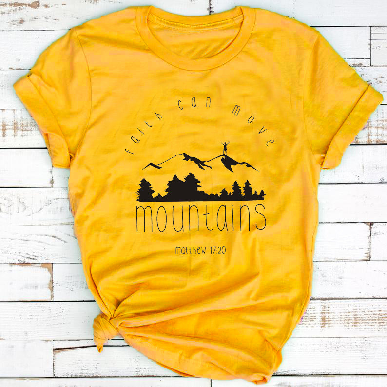 Women's mountain print T-shirt