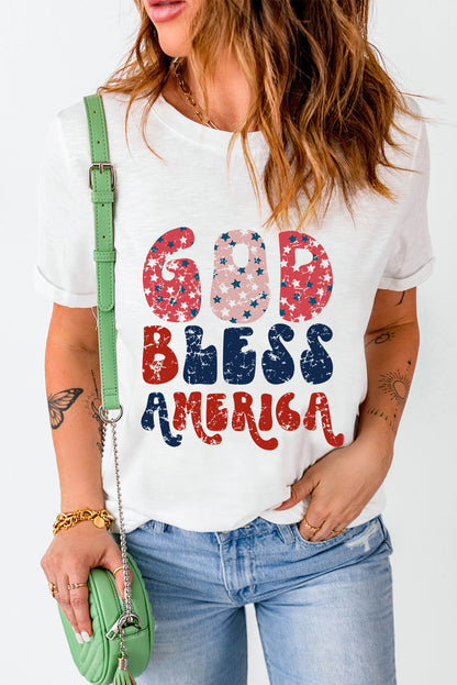 White God Bless America Graphic Tee