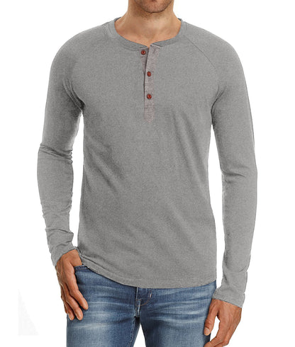 European And American Men's Long-sleeved Round Neck T-shirts Men's Bottoming Shirts