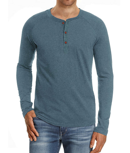 European And American Men's Long-sleeved Round Neck T-shirts Men's Bottoming Shirts