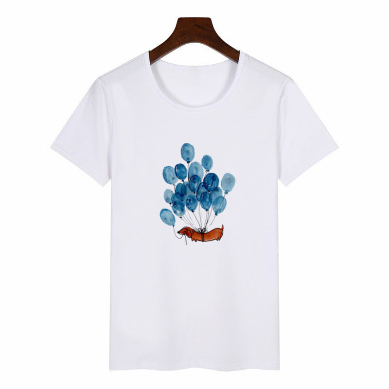 T-shirt short sleeve small printed t-shirt