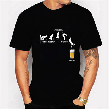 Graphic Hip-hop Men's And Women's T-shirt Beer Men's T-shirt Street Wear Harajuku T-shirt