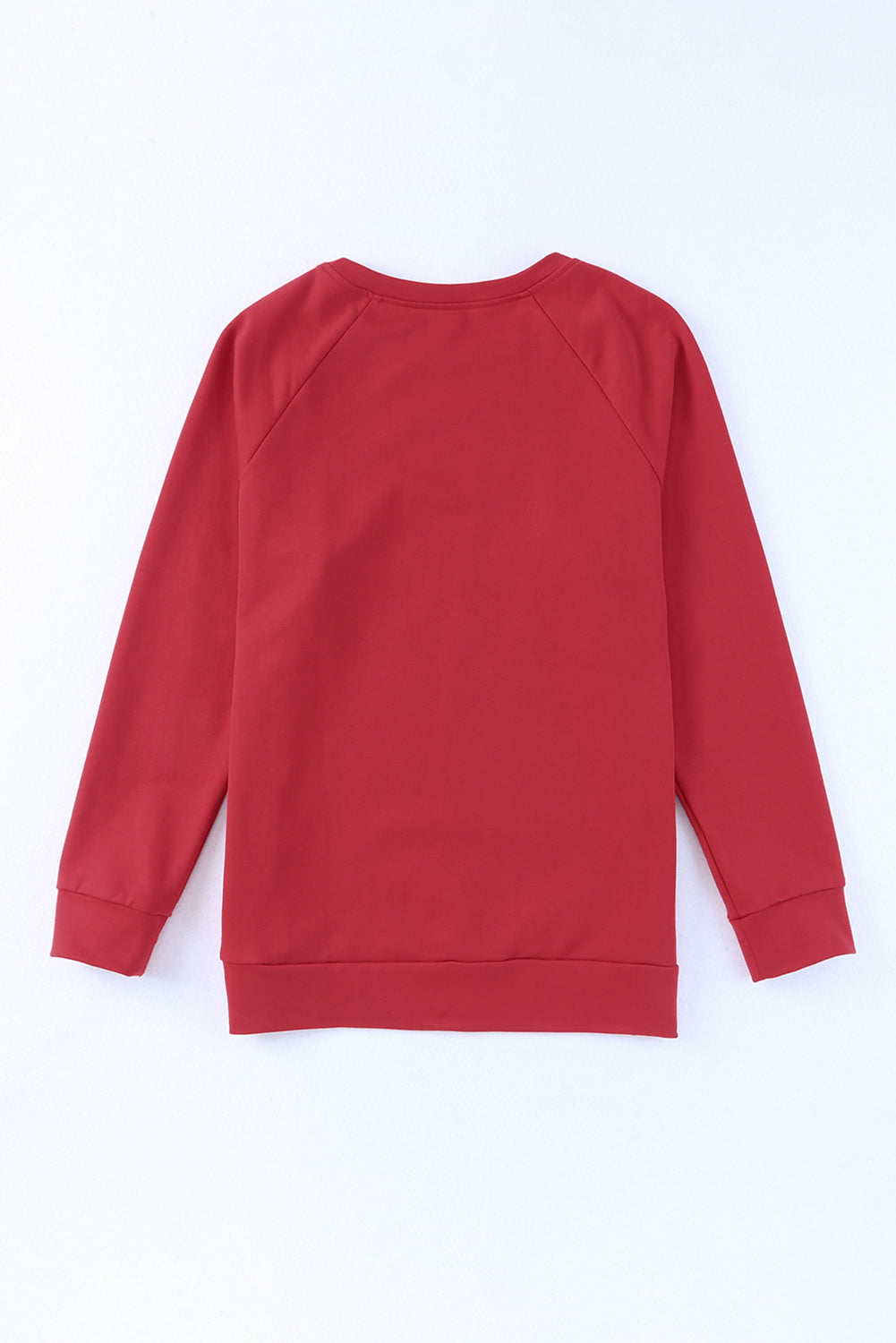 Fiery Red Chenille MERRY Christmas Raglan Sleeve Sweatshirt