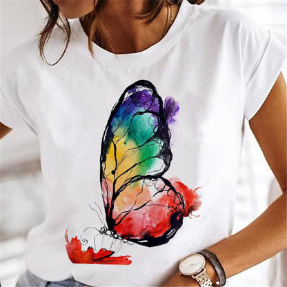 Women Dandelion T-shirts Fashion Clothing Cartoon Clothes Wa