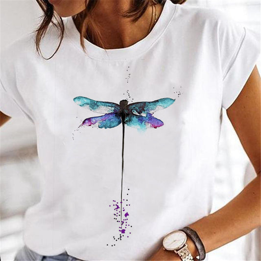 Women Dandelion T-shirts Fashion Clothing Cartoon Clothes Wa